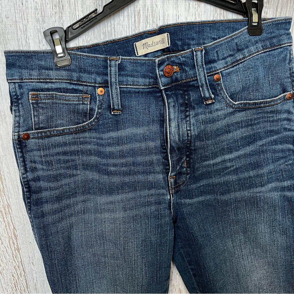 Madewell 9” High Rise Skinny Jeans Size 30 Dark Wash Stretch Denim Women’s - Picture 3 of 6